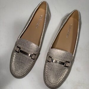 Calvin Klein Gold Shimmer Loafers – Size 8 | NWOT